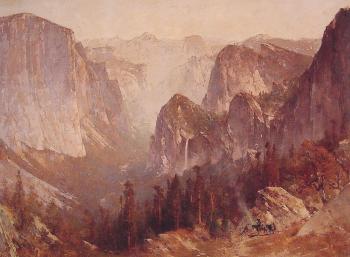 Thomas Hill : Encampment Surrounded By Mountains
